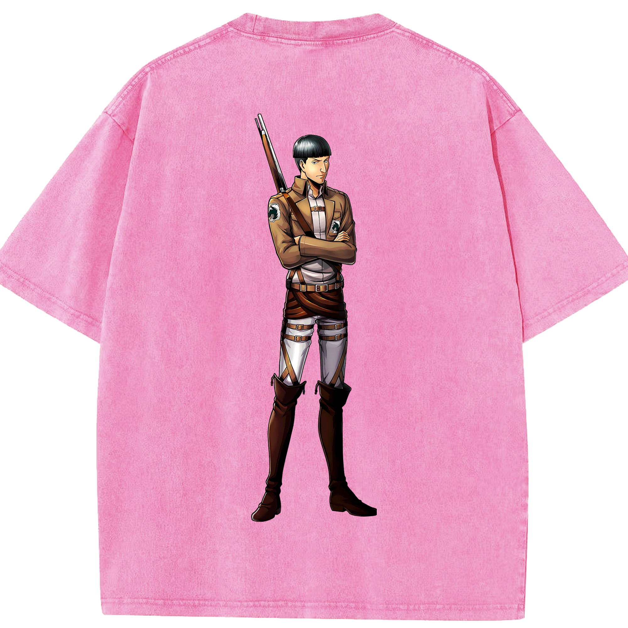 （画像用） 進撃の巨人 Attack on Titan 綿100% ヴィンテージ風 半袖Tシャツ（背面プリント）